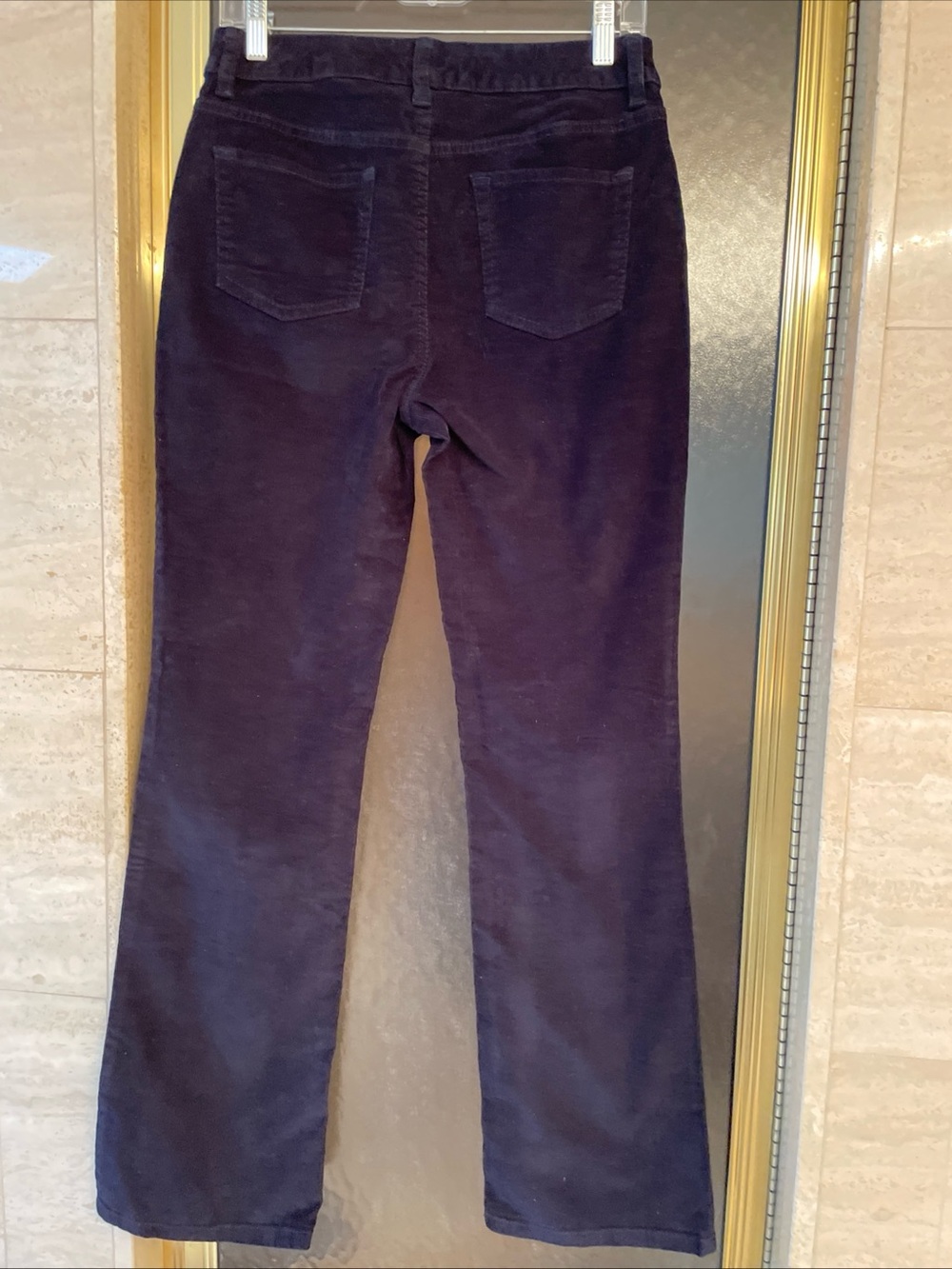 St Johns Bay Navy Blue Straight Leg Corduroy Pants Womens Size 6 Cotton Stretch - Picture 7 of 11